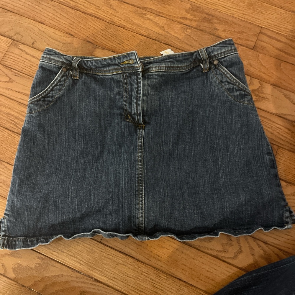 Reitmans Dark Blue Denim Mini Skirt